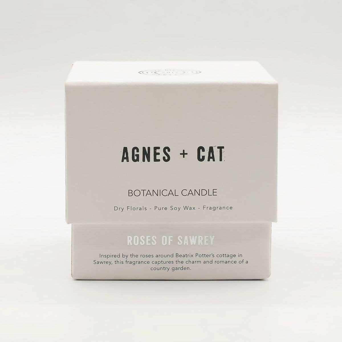 Candela botanica in cera di soia Agnes + Cat — Rose di Sawrey
