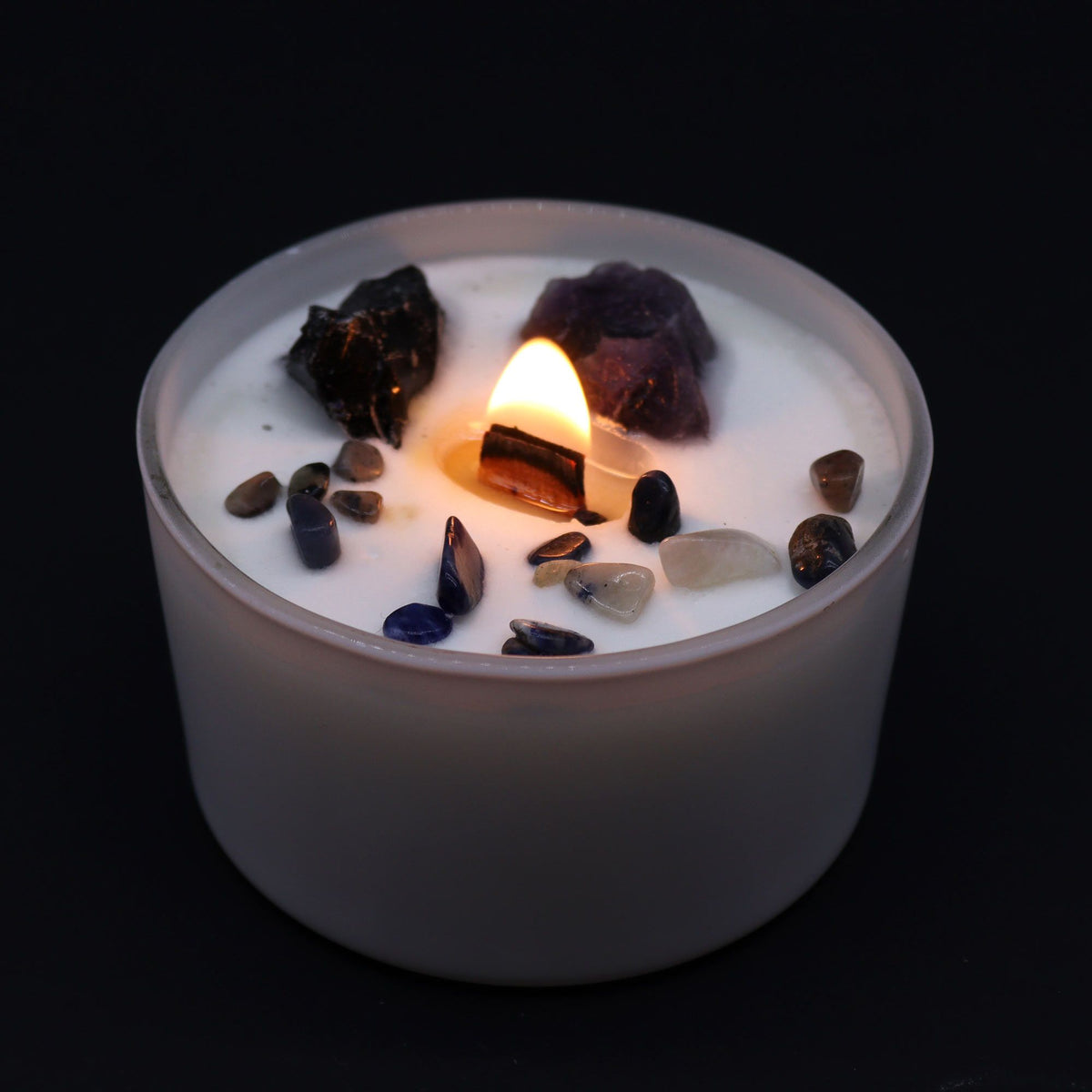 Candela Chakra con cristalli — Plesso solare