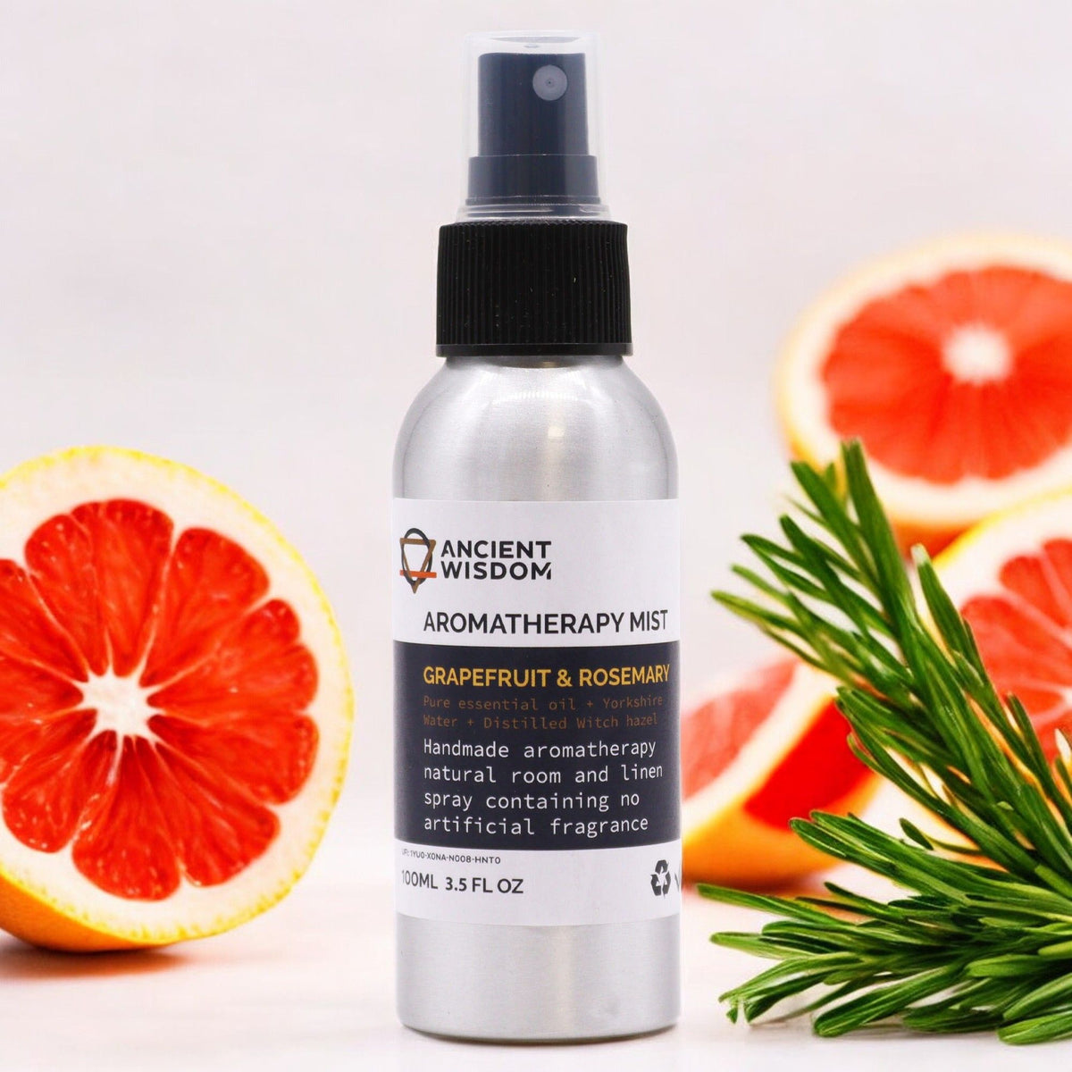 Spray aromatico con oli essenziali — Pompelmo e rosmarino — 100 ml