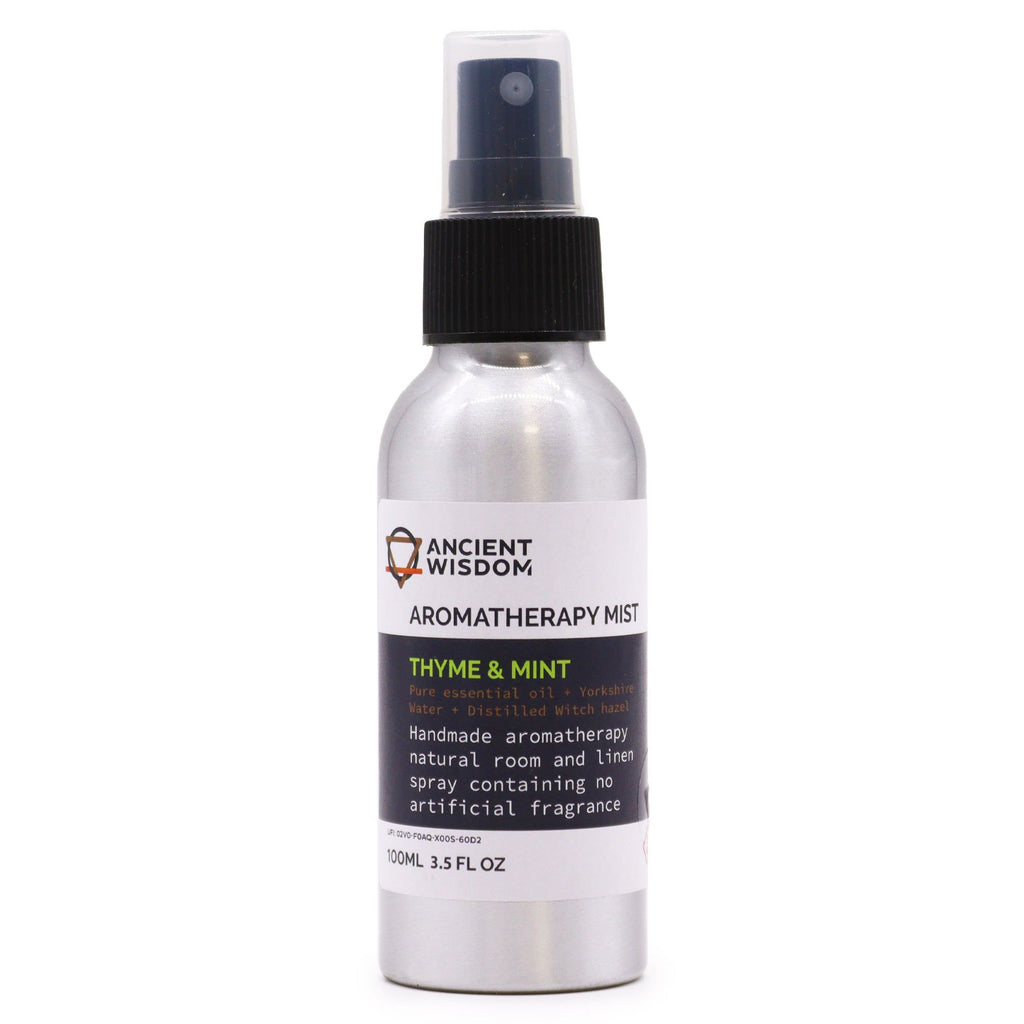 Spray aromatico con oli essenziali — Timo e menta — 100 ml