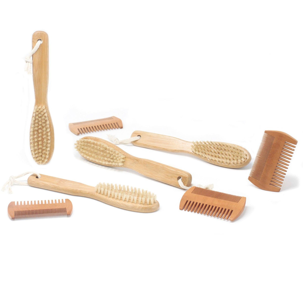 Pettine da barba a due lati in legno di pero
