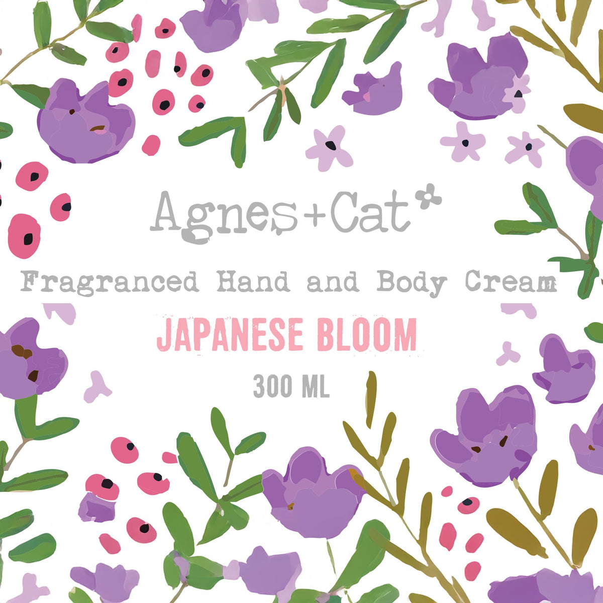 Crema mani e corpo Agnes + Cat — Fioritura giapponese — 300 ml