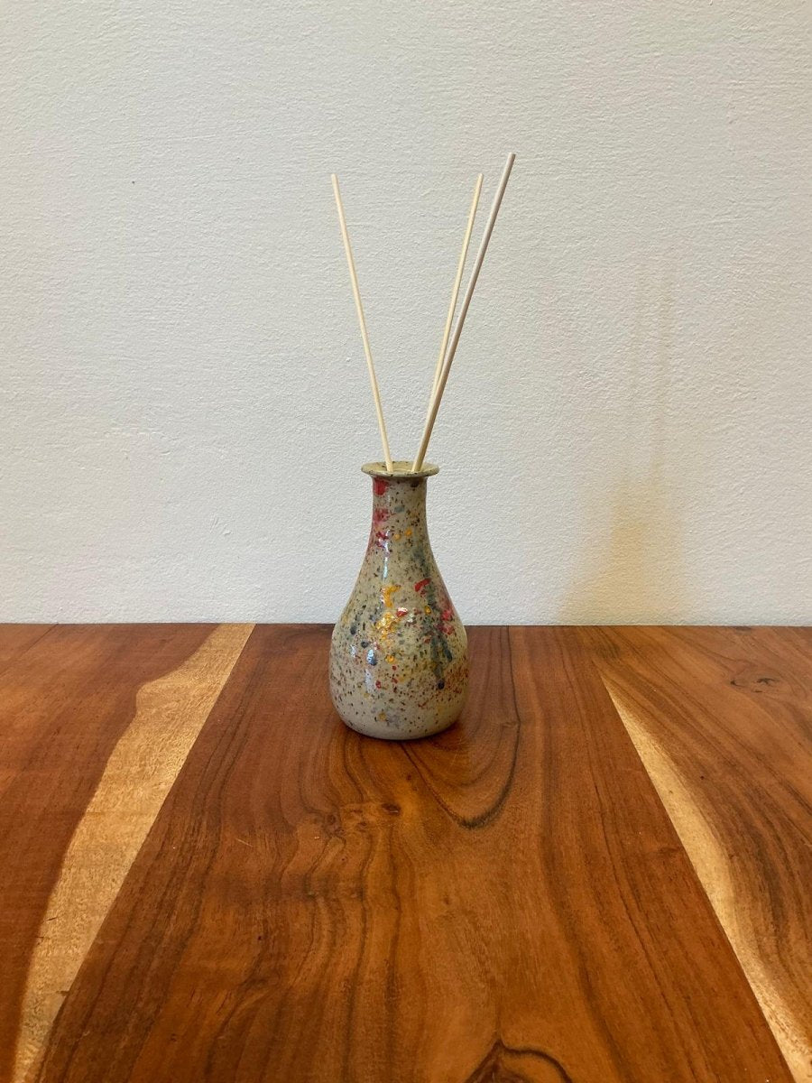 Bottiglia per Ricarica Diffusore a Bastoncini in Gres Puntinato Effetto Schizzo - Kōdō.boutique