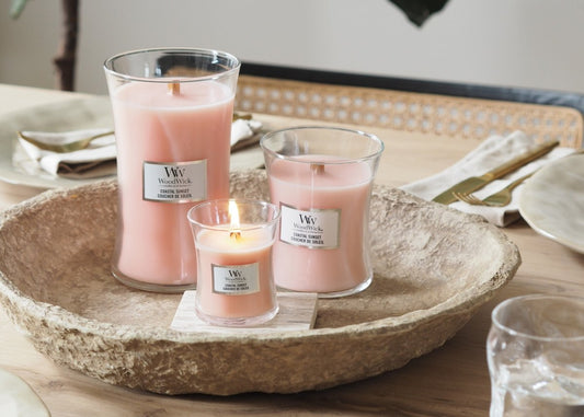 Candela Clessidra Grande, Coastal Sunset Wood Wick - Kōdō.boutique