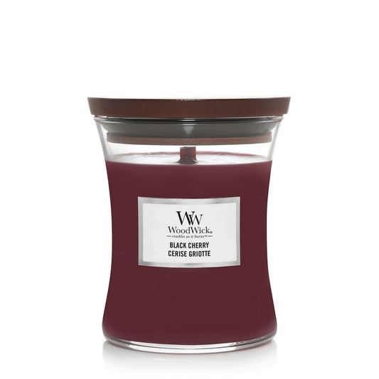 Candela Clessidra Media, Black Cherry Wood Wick - Kōdō.boutique