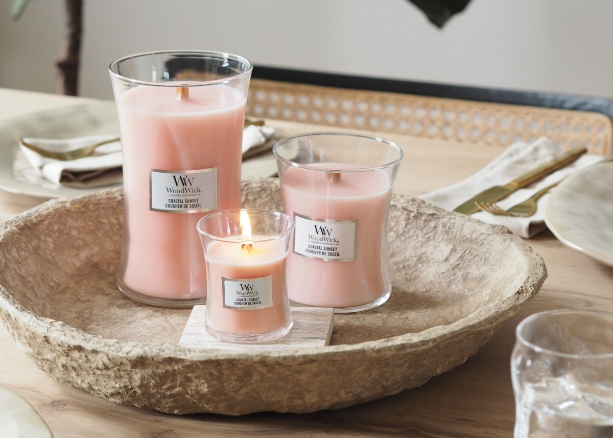 Candela Clessidra Media, Coastal Sunset Wood Wick - Kōdō.boutique