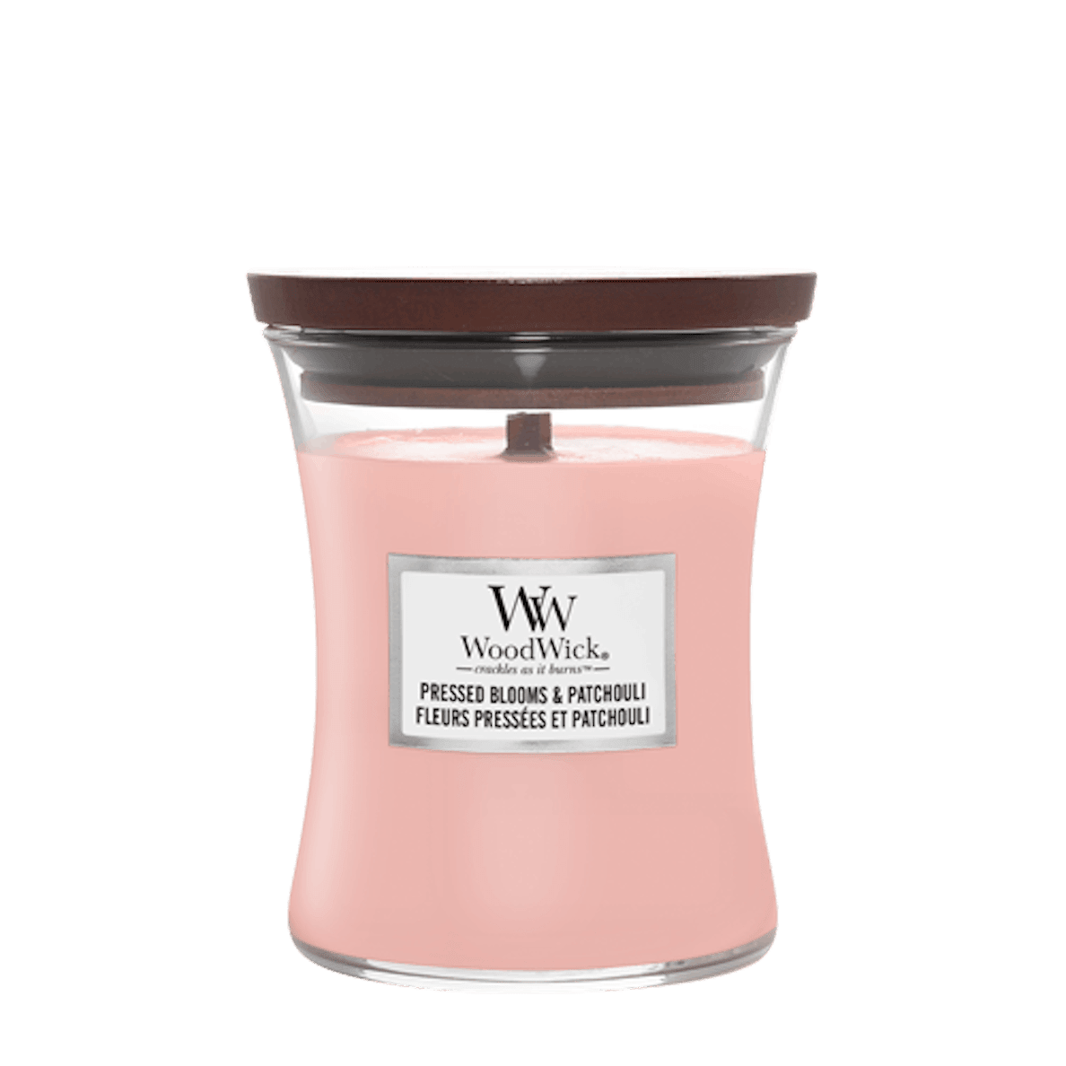 Candela Clessidra Media, Pressed Blooms & Patchouli Wood Wick - Kōdō.boutique