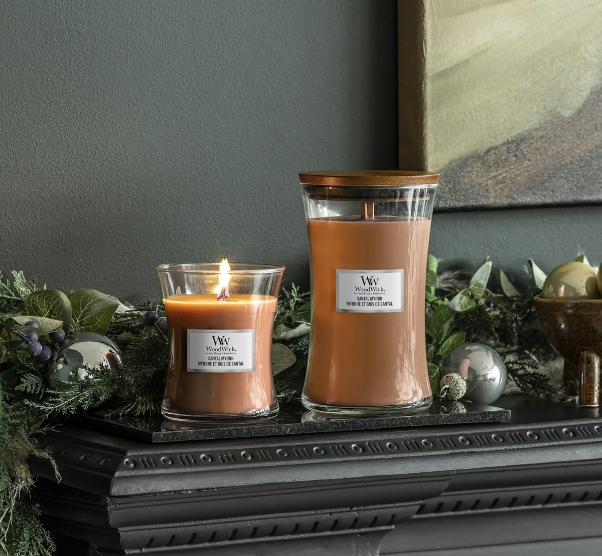 Candela Clessidra Media, Santal Myrrh Wood Wick - Kōdō.boutique