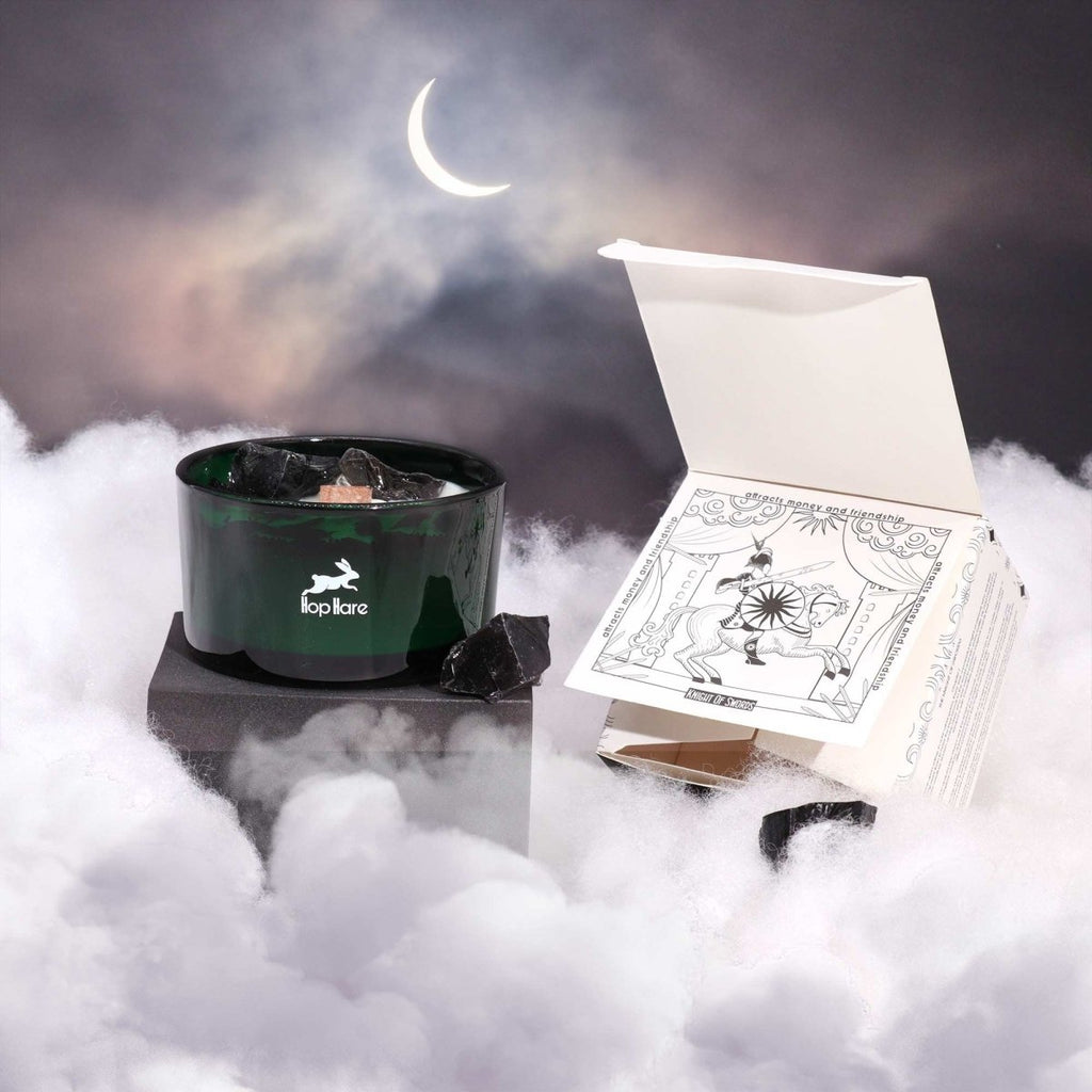 Candela Hop Hare con cristalli — Il Re di Spade - Kōdō.boutique