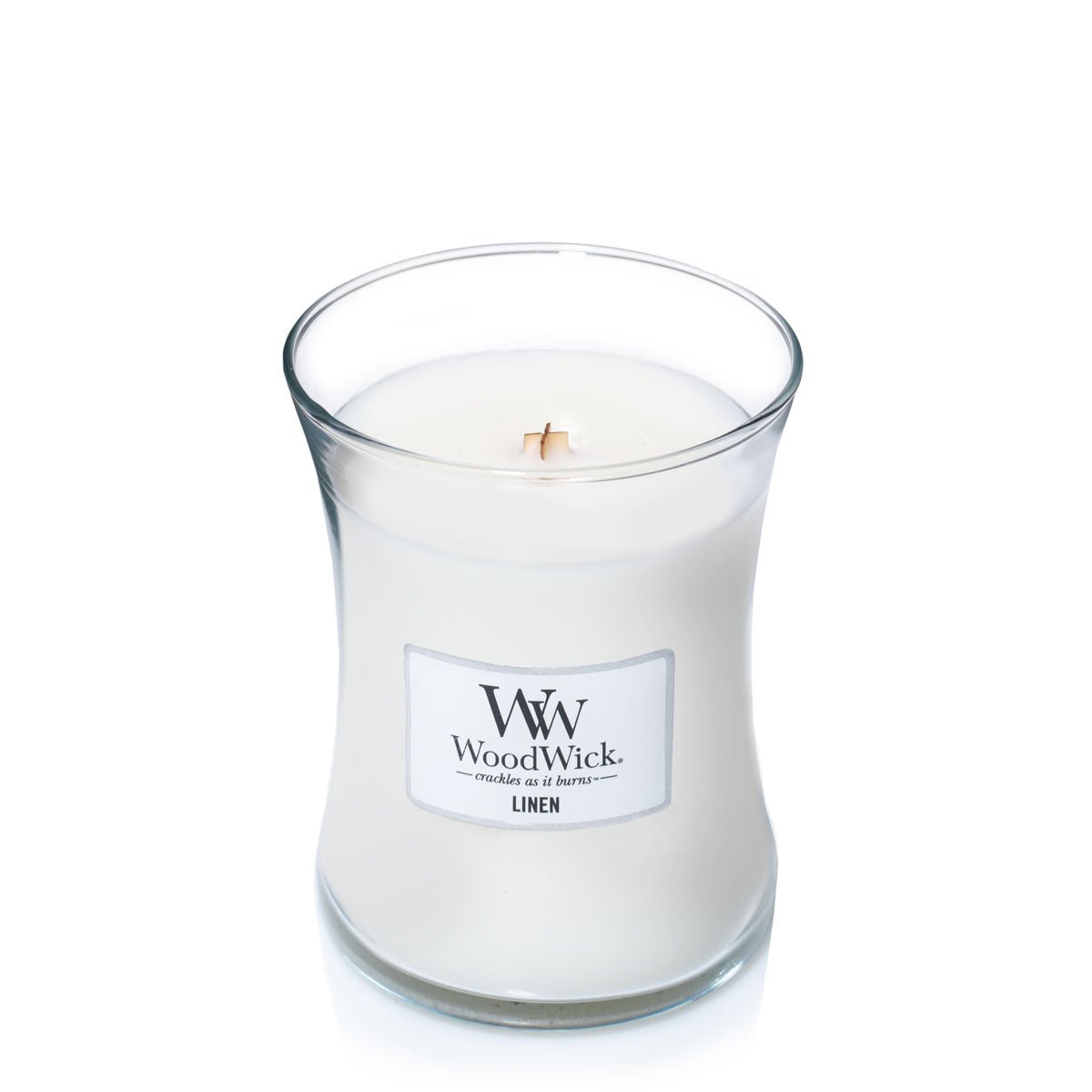 Candela Media Clessidra, Linen Wood Wick - Kōdō.boutique