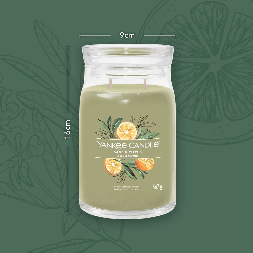 Candela Signature Grande "Sage & Citrus" Yankee Candle - Kōdō.boutique