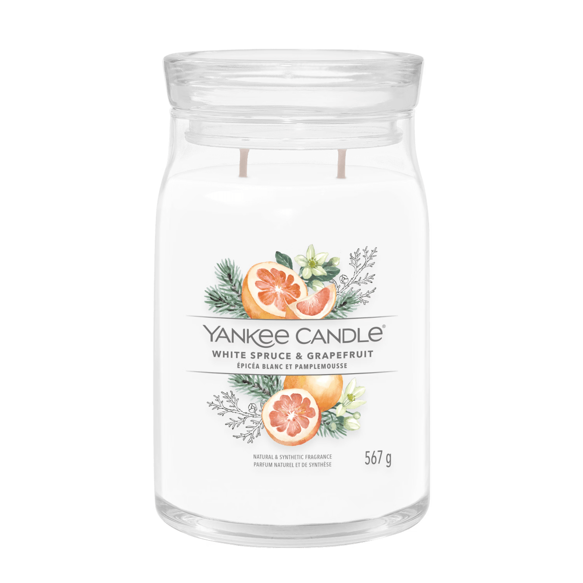 Candela Signature Grande "White Spruce & Grapefruit" Yankee Candle - Kōdō.boutique