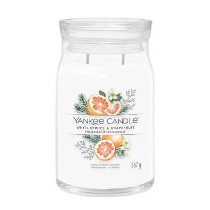 Candela Signature Grande "White Spruce & Grapefruit" Yankee Candle - Kōdō.boutique