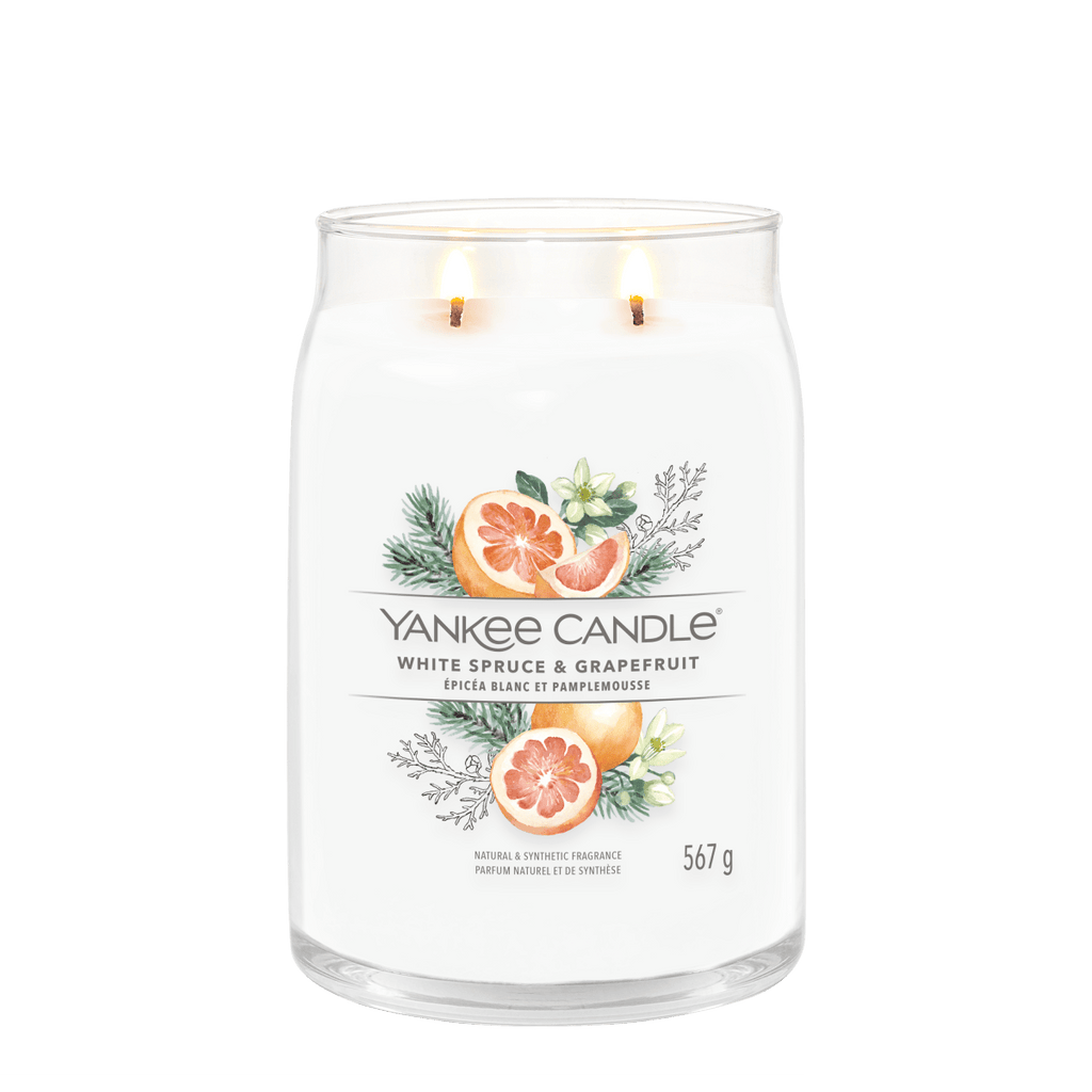 Candela Signature Grande "White Spruce & Grapefruit" Yankee Candle - Kōdō.boutique