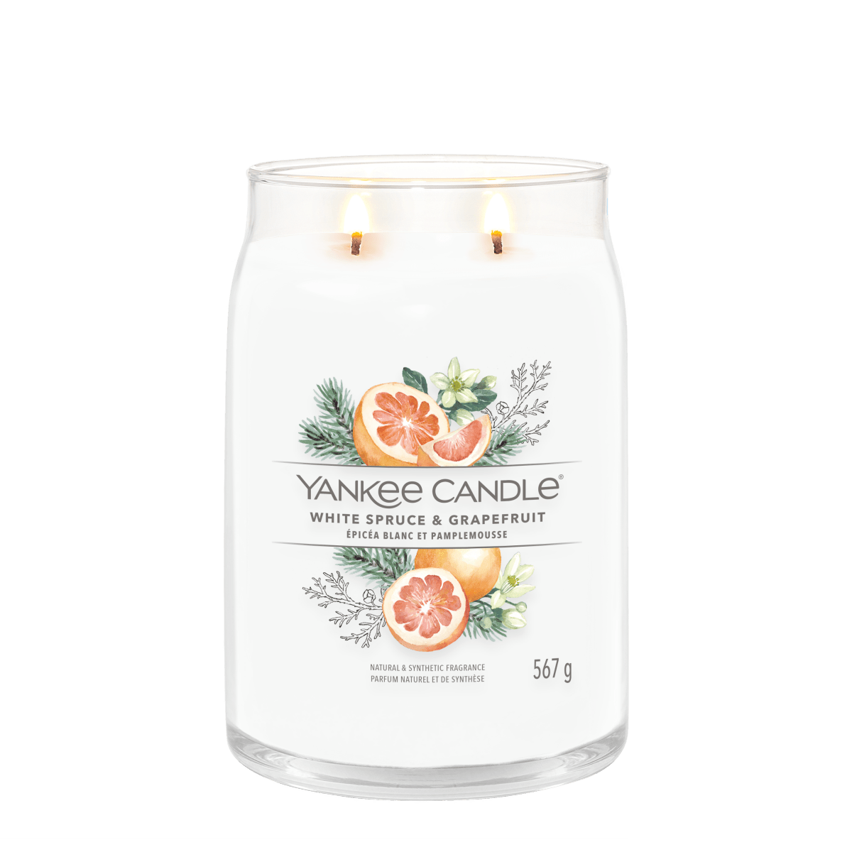 Candela Signature Grande "White Spruce & Grapefruit" Yankee Candle - Kōdō.boutique