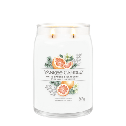 Candela Signature Grande "White Spruce & Grapefruit" Yankee Candle - Kōdō.boutique