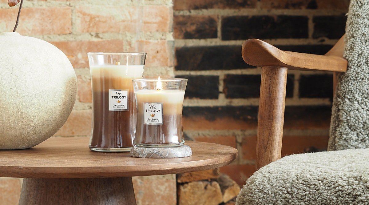 Candela Trilogy Media Clessidra, Café Sweets Wood Wick - Kōdō.boutique