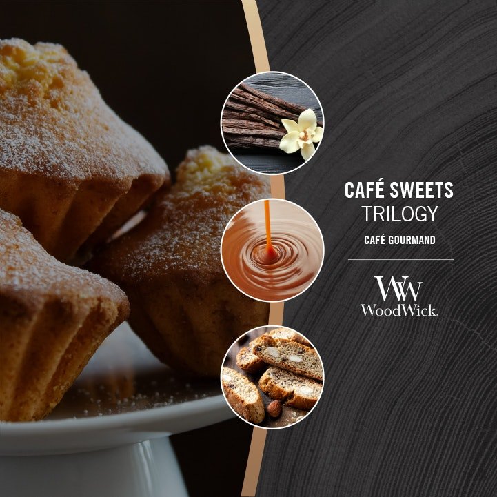 Candela Trilogy Media Clessidra, Café Sweets Wood Wick - Kōdō.boutique
