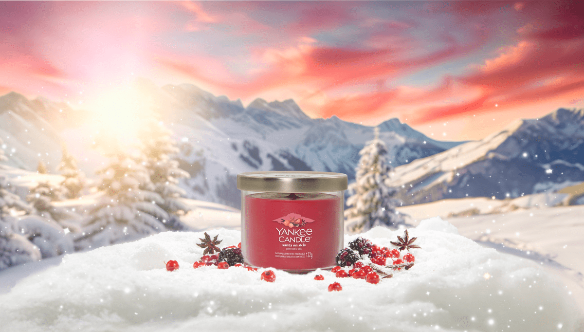 Candela Tumbler Piccola "Santa on Skis" Yankee Candle - Kōdō.boutique