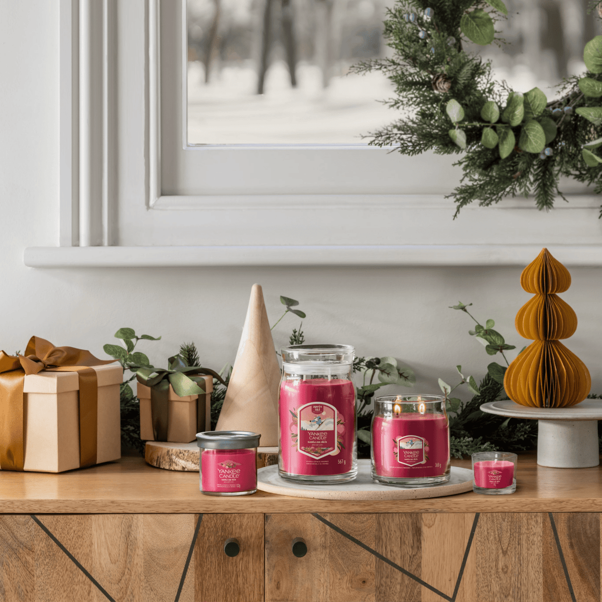 Candela Tumbler Piccola "Santa on Skis" Yankee Candle - Kōdō.boutique