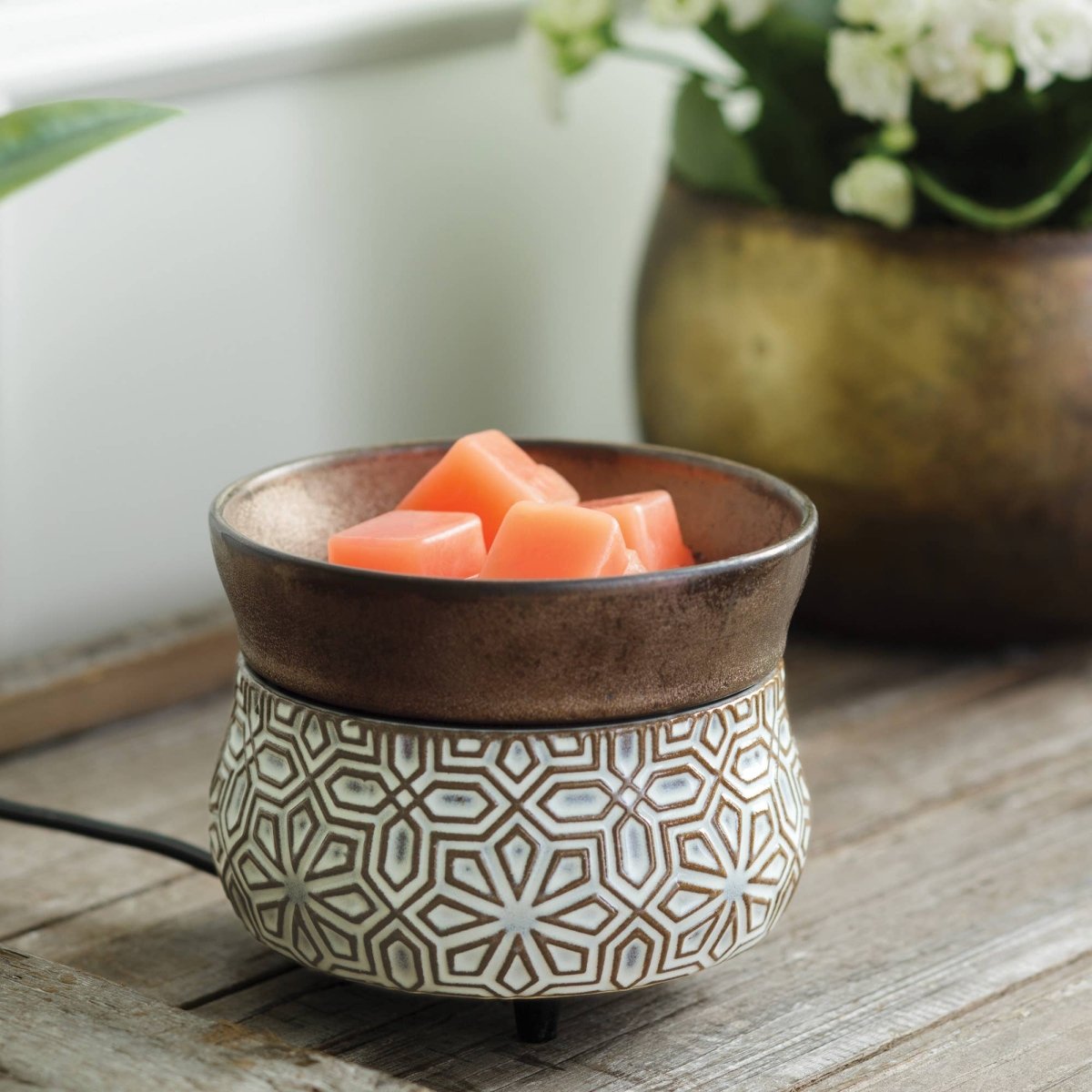 Candle Warmers® Bronze geometric 2 - in - 1 - Kōdō.boutique