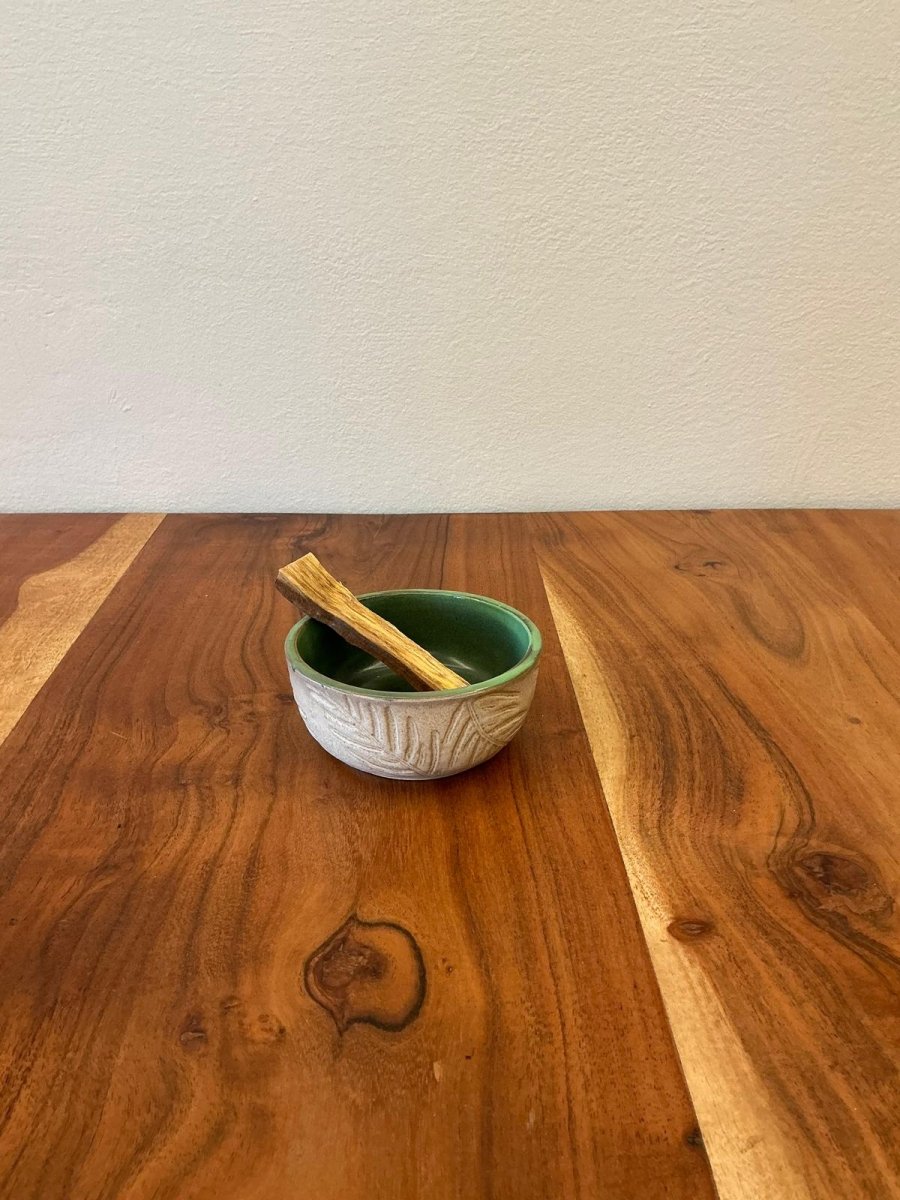 Ciotolina Porta Incenso/Palo Santo in Gres "Foglia" - Kōdō.boutique
