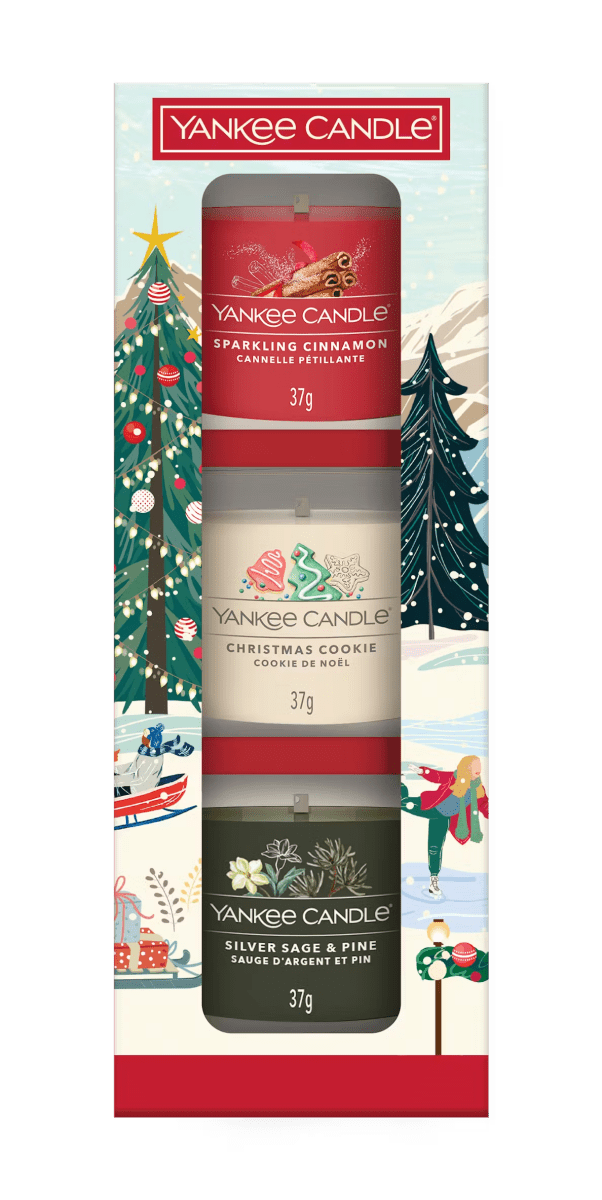 Confezione Regalo Christmas Classic 3 candele Votive in vetro - Kōdō.boutique