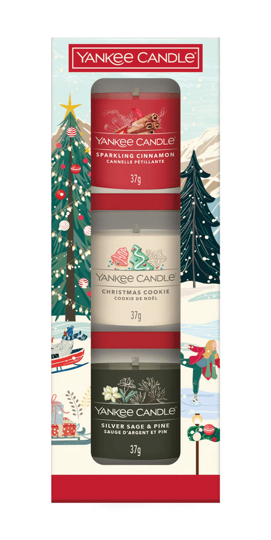 Confezione Regalo Christmas Classic 3 candele Votive in vetro - Kōdō.boutique