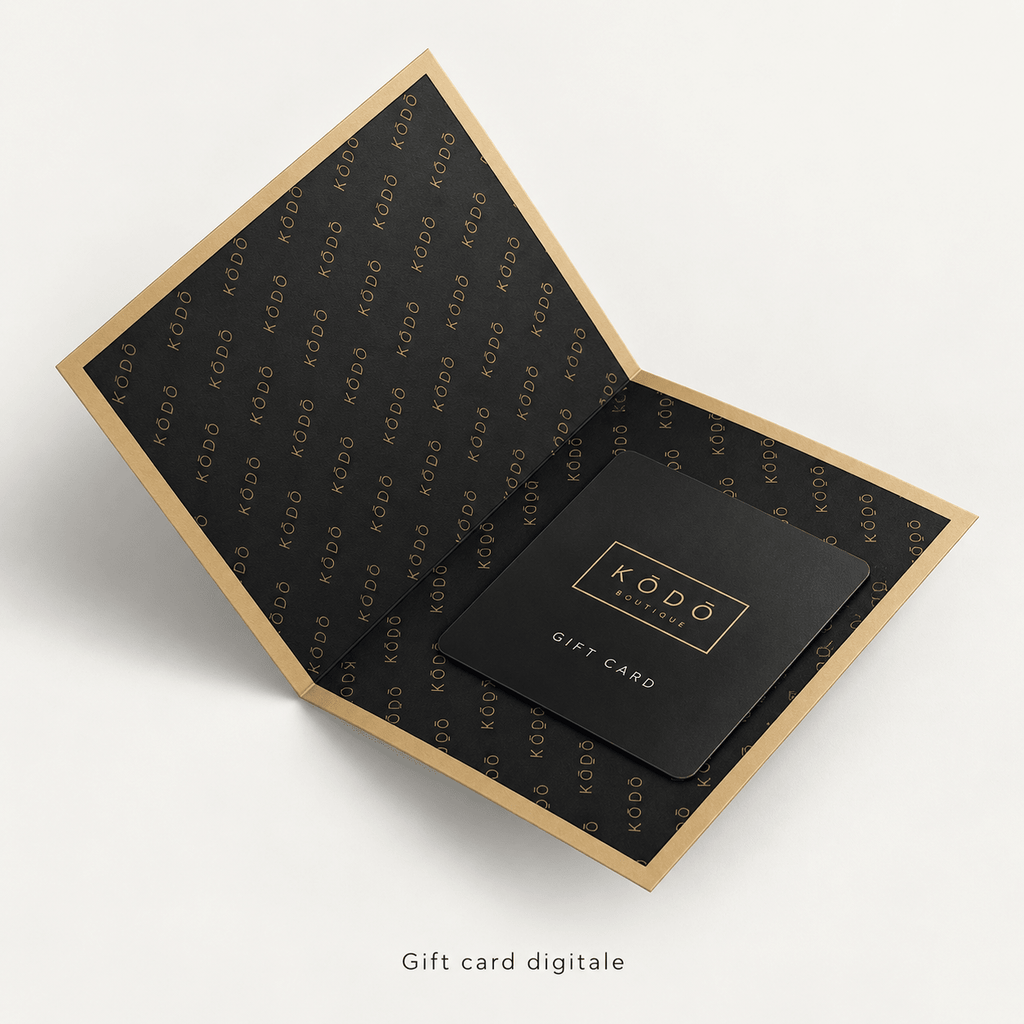 Gift Card digitale Kōdō Boutique – presentazione nera e oro