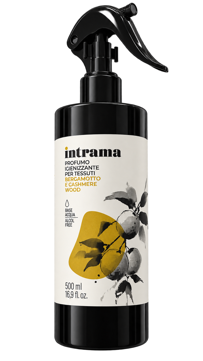 Intrama Bergamotto e Cashmere Wood, profumo per tessuti 500 ml