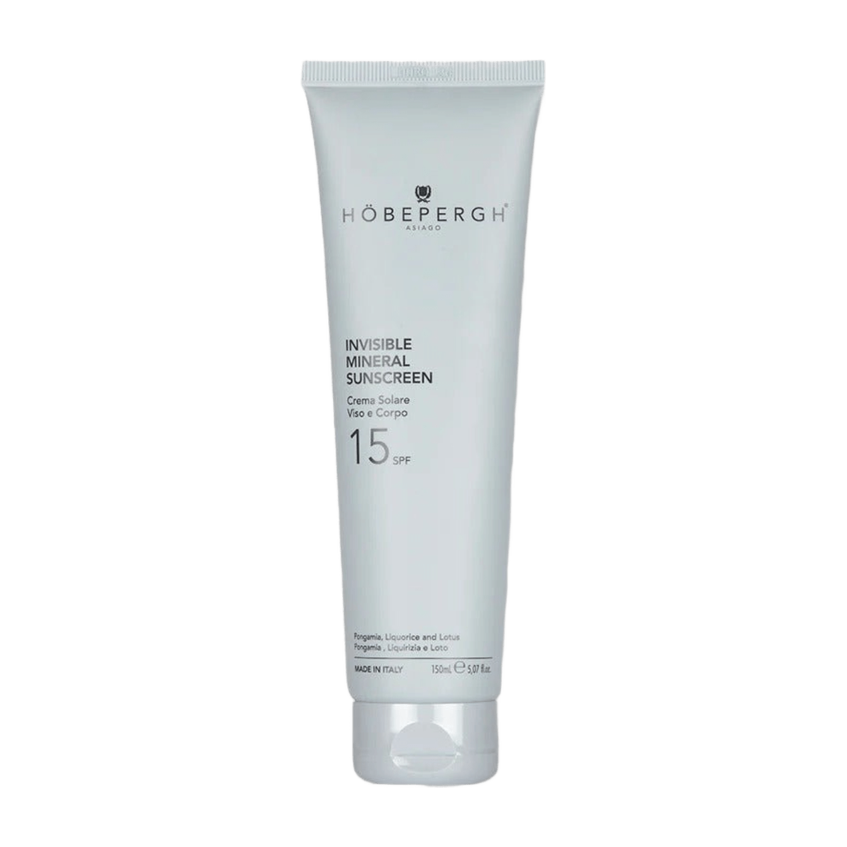 INVISIBLE MINERAL SUNSCREEN SPF 15 - CREMA SOLARE VISO E CORPO SPF 15 - Kōdō.boutique