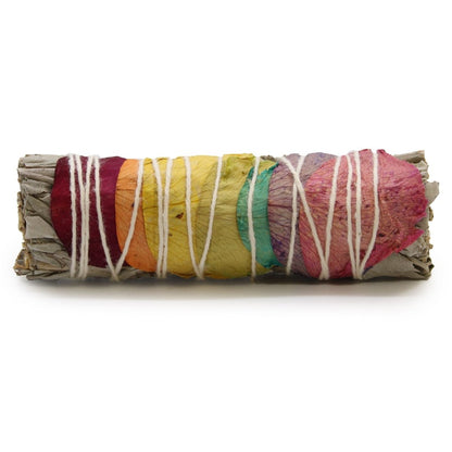Smudge Stick - 7 Chakras Rose Petals Sage 10 cm (Chakra) - Kōdō.boutique