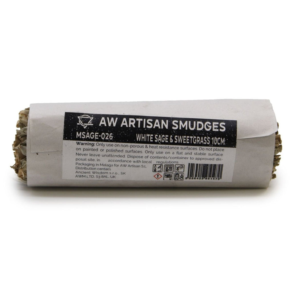 Smudge Stick - White Sage & Sweetgrass 10cm - Kōdō.boutique