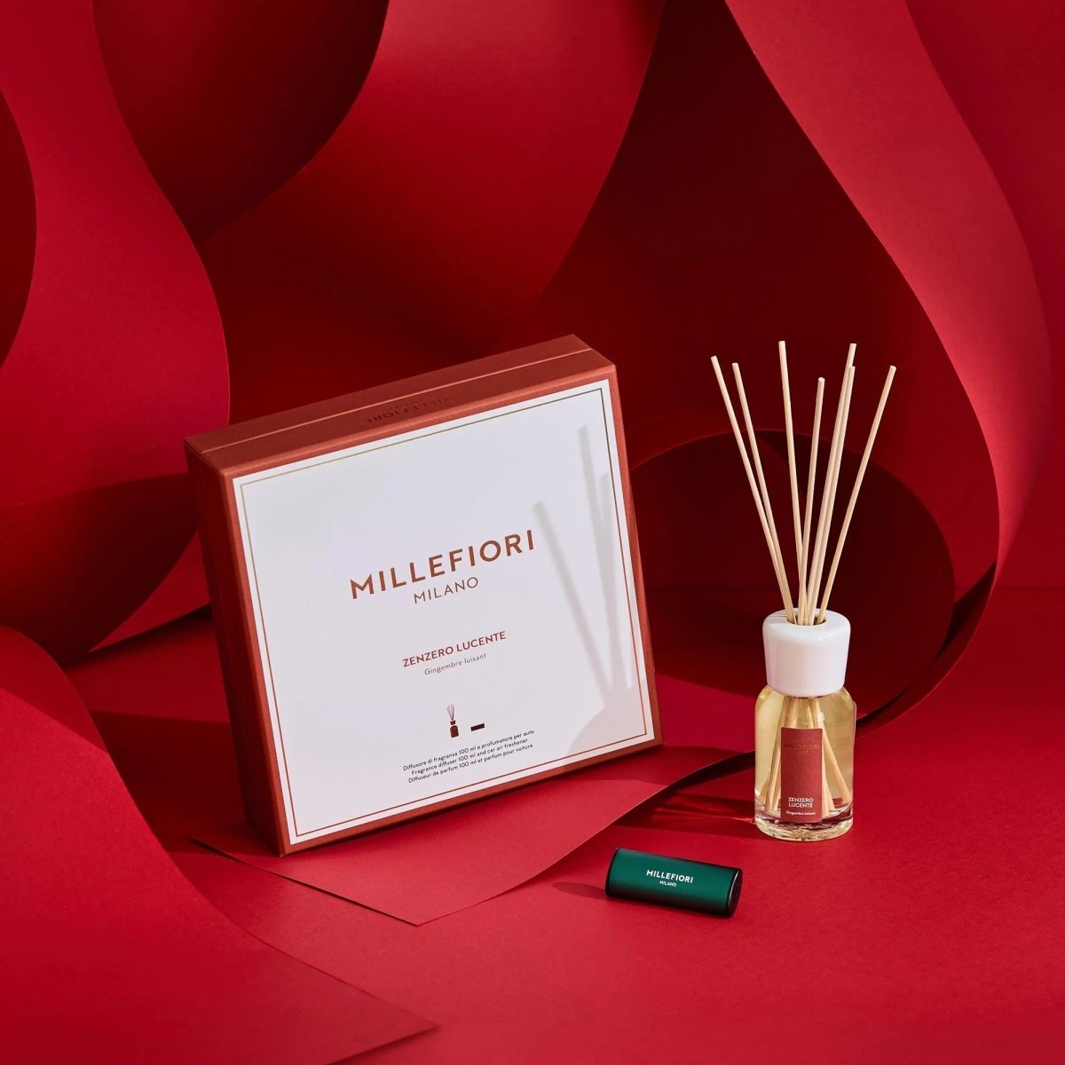 Zenzero Lucente – Set Profumo per ambienti a bastoncini e Deo Auto - Kōdō.boutique