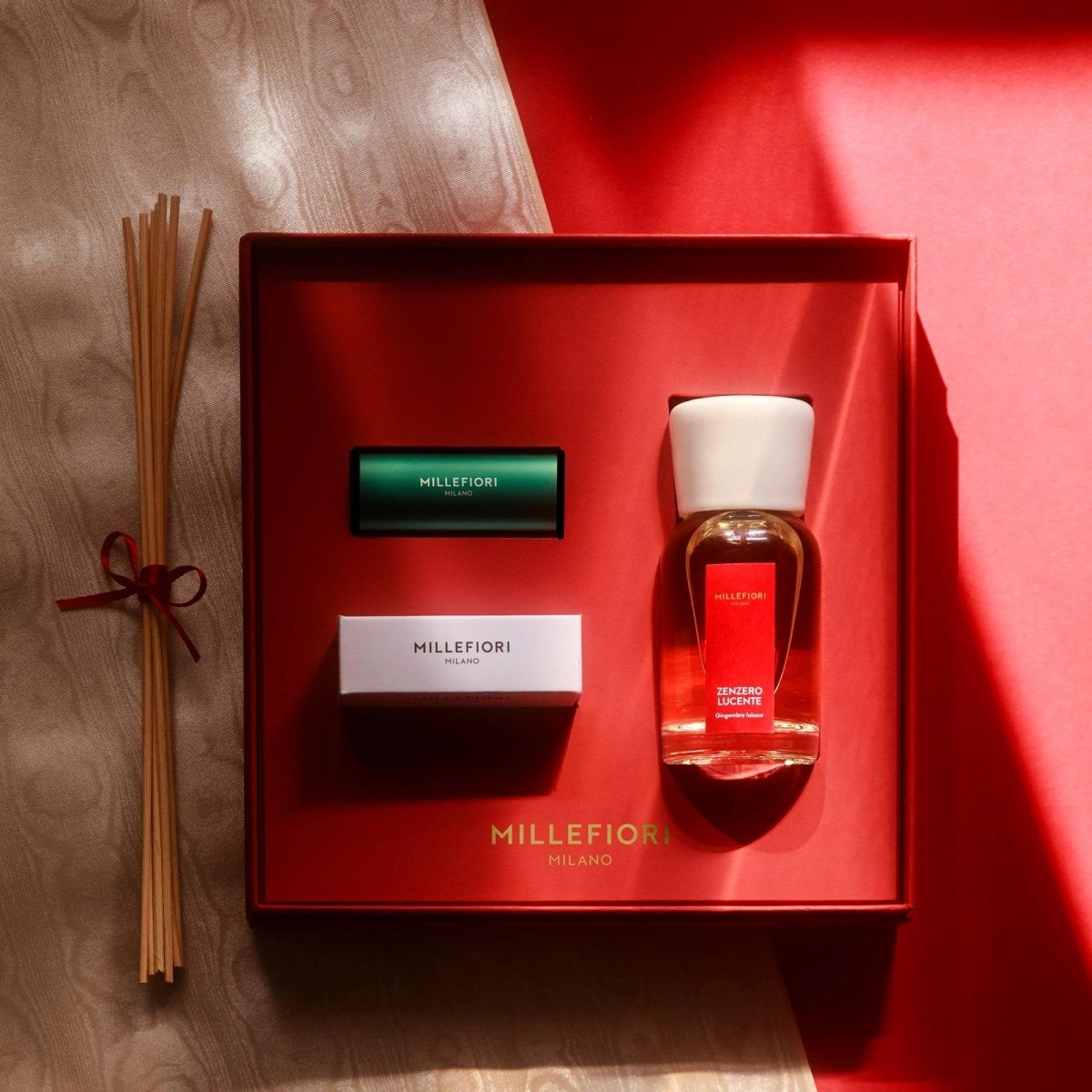 Zenzero Lucente – Set Profumo per ambienti a bastoncini e Deo Auto - Kōdō.boutique