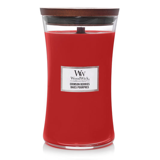 Candela Clessidra Grande, Crimson Berries Wood Wick - Kōdō.boutique