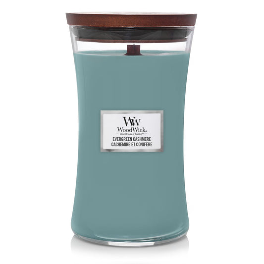 Candela Clessidra Grande, Evergreen Cashmere Wood Wick - Kōdō.boutique