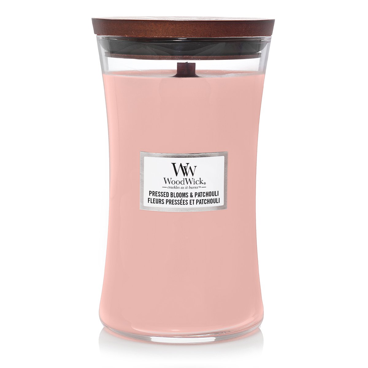 Candela Clessidra Grande, Pressed Blooms & Patchouli Wood Wick - Kōdō.boutique