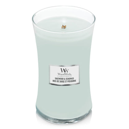 Candela Clessidra Grande, Sagewood & Seagrass Wood Wick - Kōdō.boutique