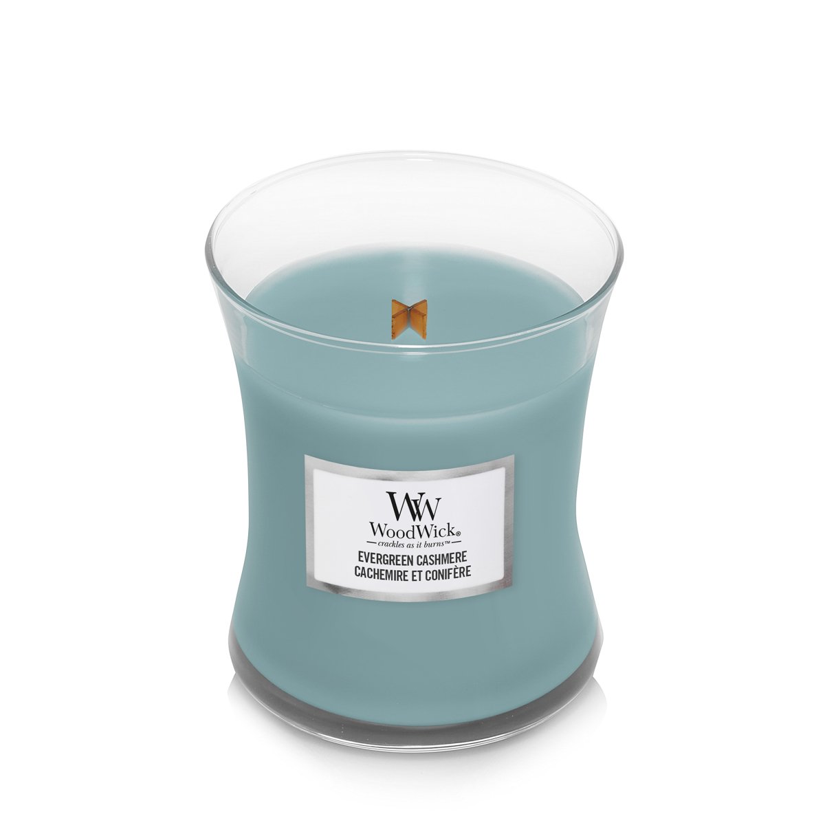 Candela Media Clessidra, Evergreen Cashmere Wood Wick - Kōdō.boutique