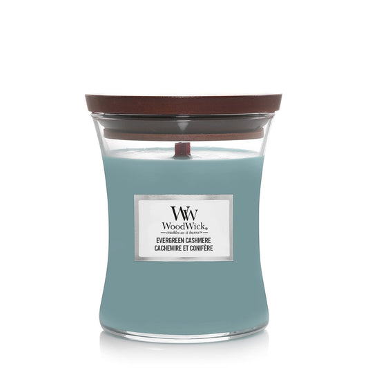 Candela Media Clessidra, Evergreen Cashmere Wood Wick - Kōdō.boutique