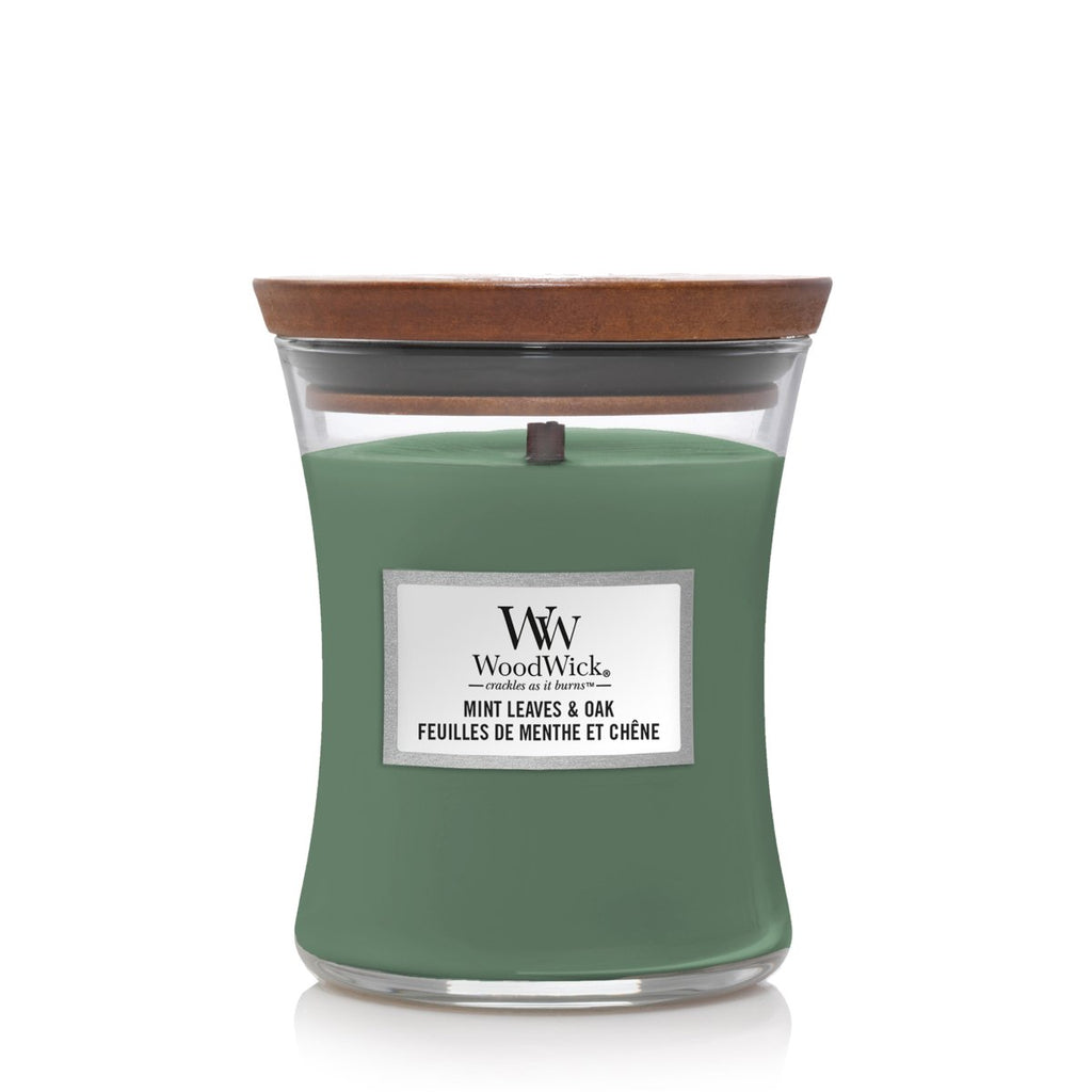 Candela Media Clessidra, Mint Leaves & Oak Wood Wick - Kōdō.boutique