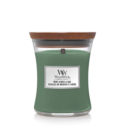 Candela Media Clessidra, Mint Leaves & Oak Wood Wick - Kōdō.boutique