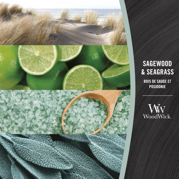 Candela Media Clessidra, Sagewood & Seagrass Wood Wick - Kōdō.boutique