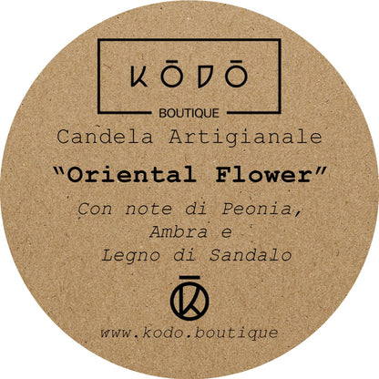 Candela profumata in ceramica dorata a 3 stoppini - Kōdō.boutique