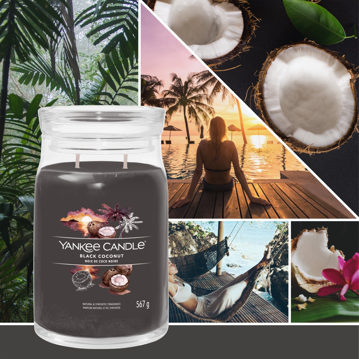 Candela Signature Grande "Black Coconuts" Yankee Candle - Kōdō.boutique