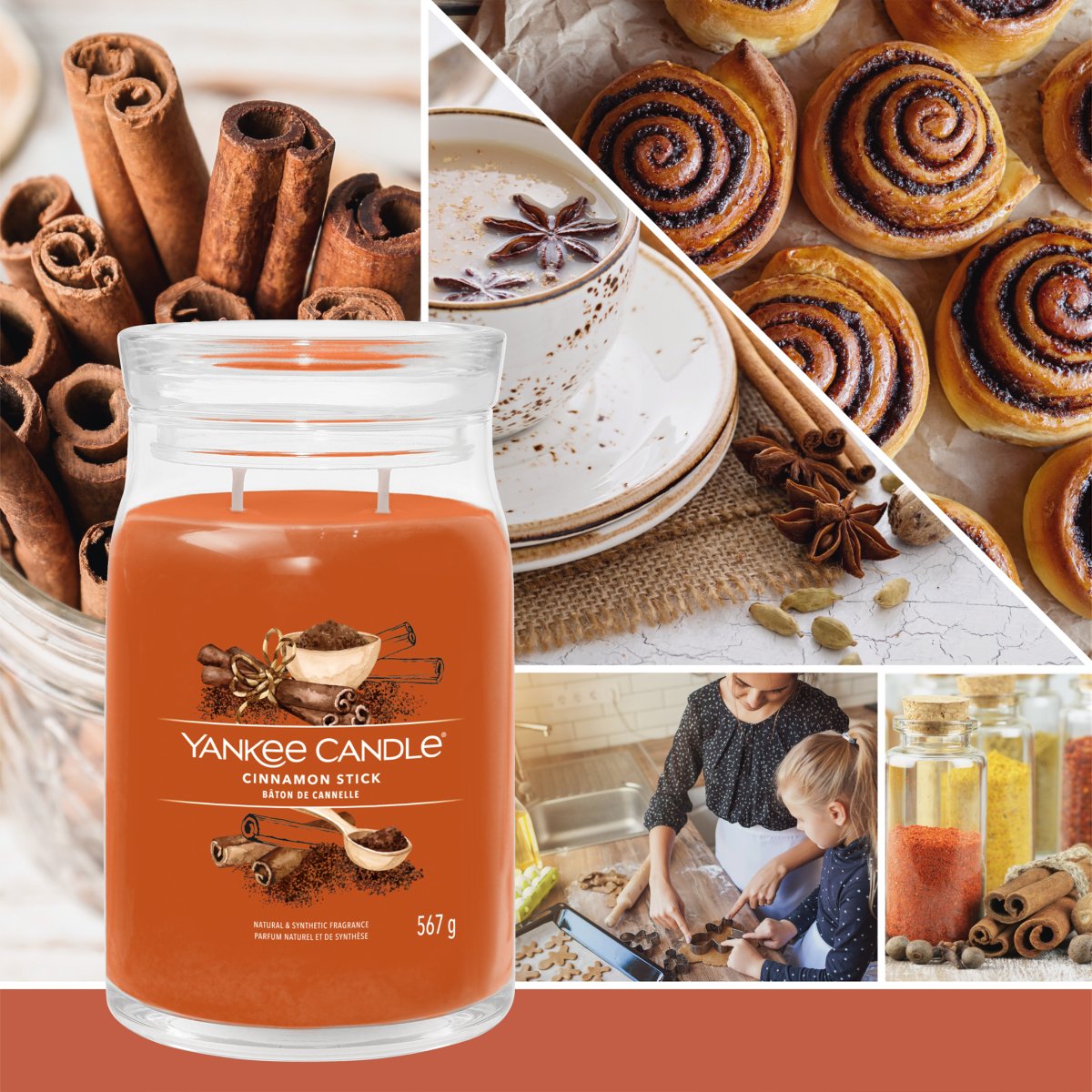 Candela Signature Grande " Cinnamon Stick " Yankee Candle - Kōdō.boutique