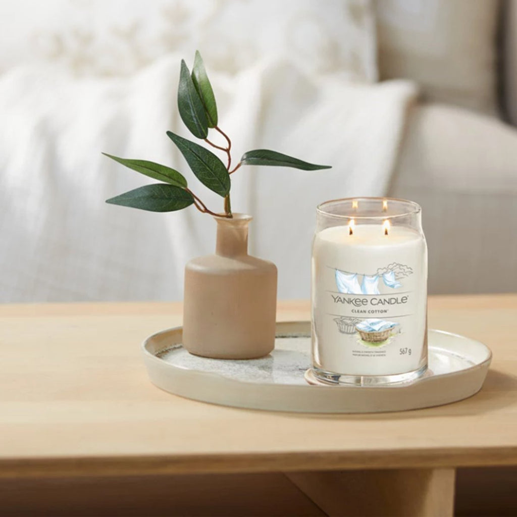 Candela Signature Grande "Clean Cotton" Yankee Candle - Kōdō.boutique