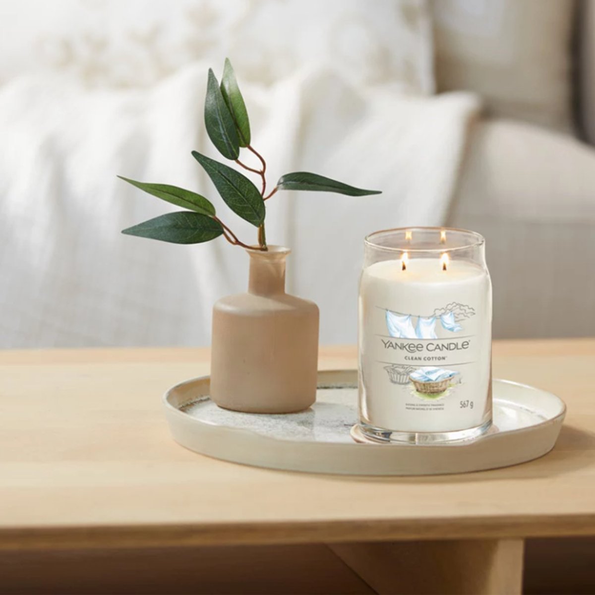 Candela Signature Grande "Clean Cotton" Yankee Candle - Kōdō.boutique
