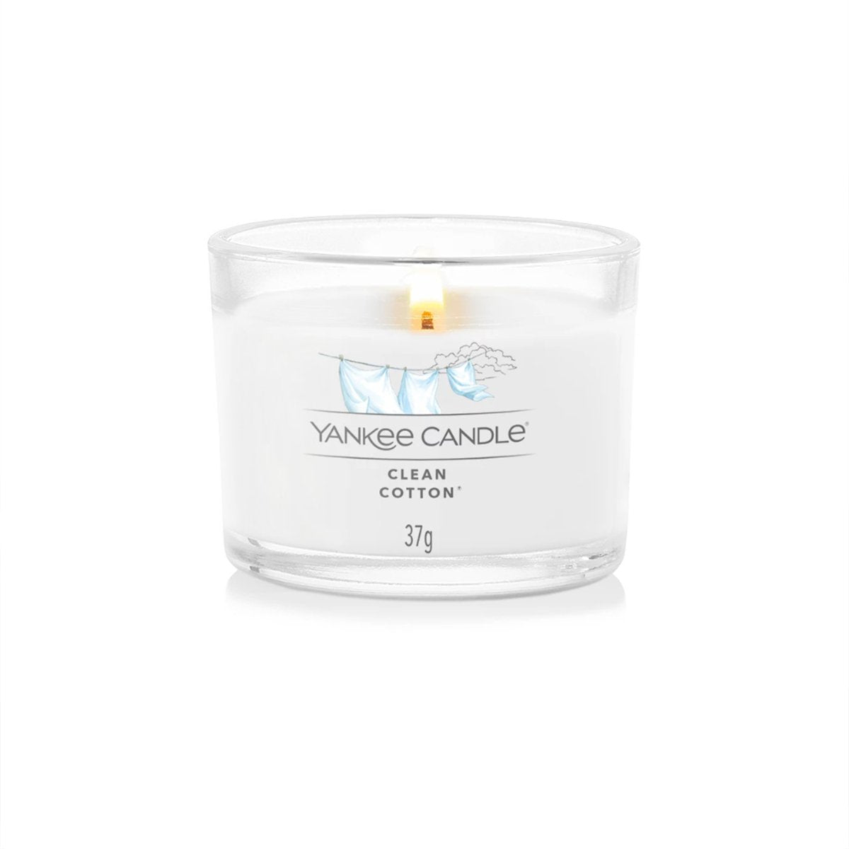 Candela Votiva in vetro "Clean Cotton" Yankee Candle - Kōdō.boutique
